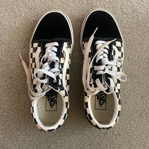 Vans Black and White Patterned Sneakers